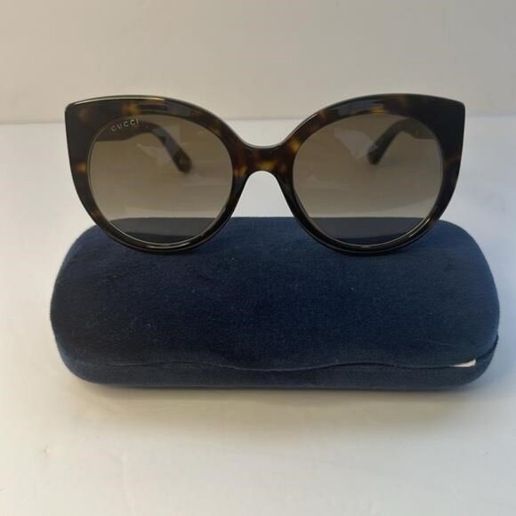 New Authentic GUCCI  Acetate Cat Eye Sunglasses GG0325S Tortoise - Picture 8 of 12